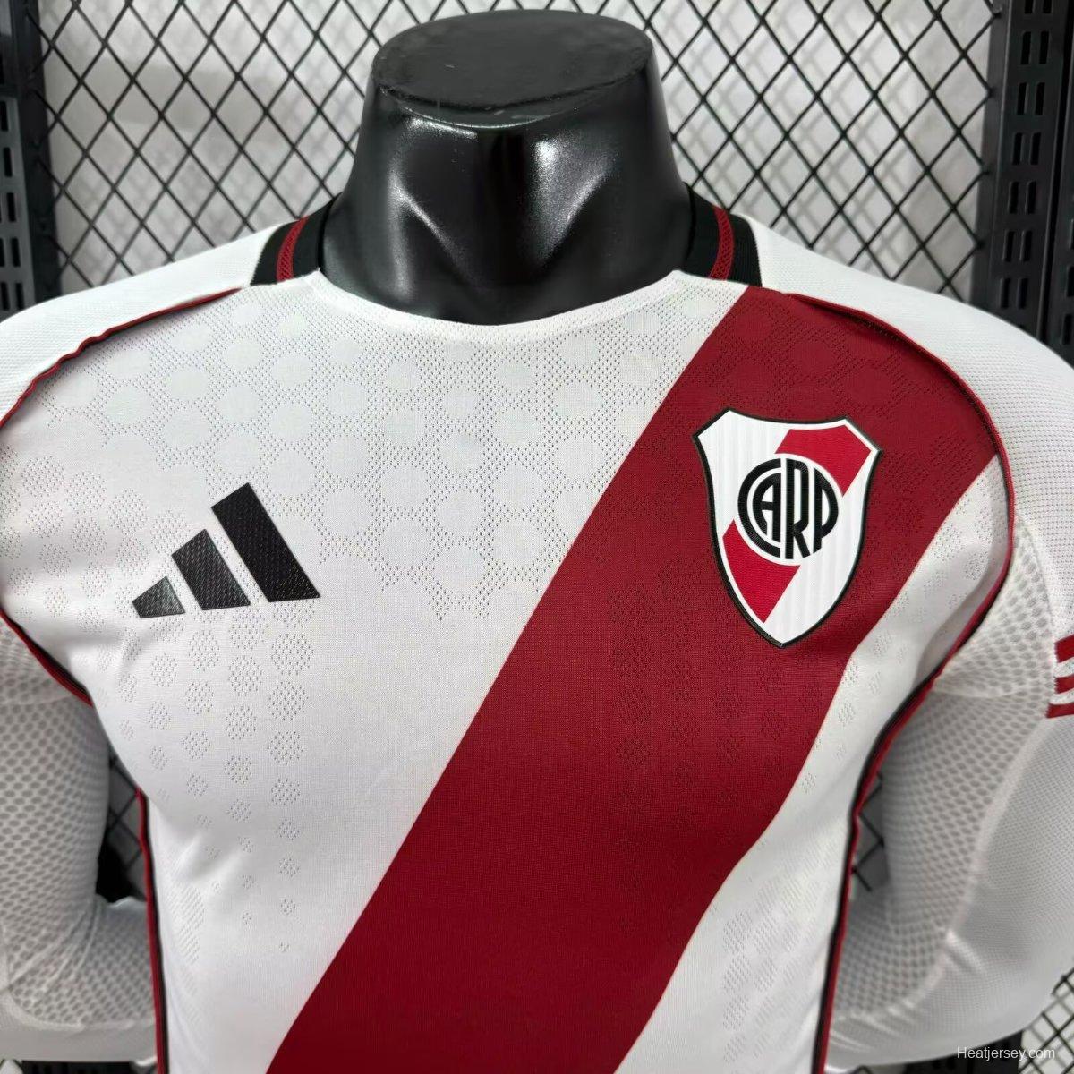 Player Version 25/26 River Plate Home Long Sleeve Jersey